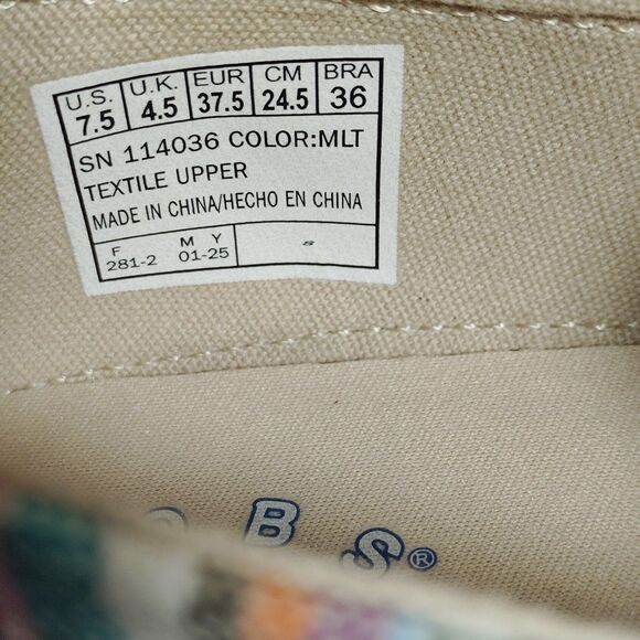 Skechers Sz 7.5 Loafers Shoes BOBS Flexpadrille Stripes Slip On VGC - Picture 9 of 9